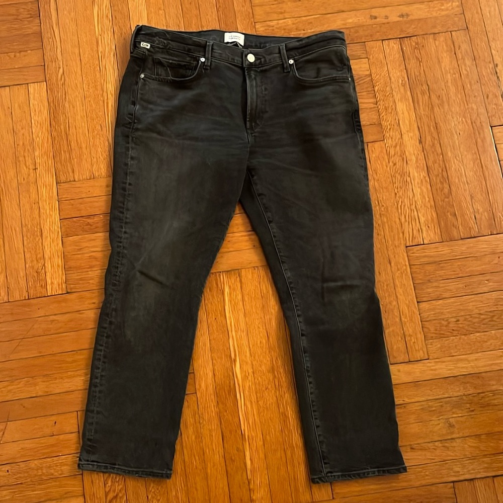 Women’s Citizens of Humanity Ella Jeans- straight leg crop size 32 black wash